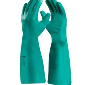 Luvas de borracha nitrílica verde 40 cm